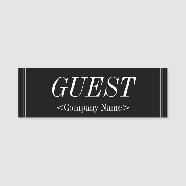 Elegant "GUEST" Name Tag (Front)