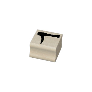 Elegant Hair Dryer Hairdresser Personal Stationery Rubber Stamp