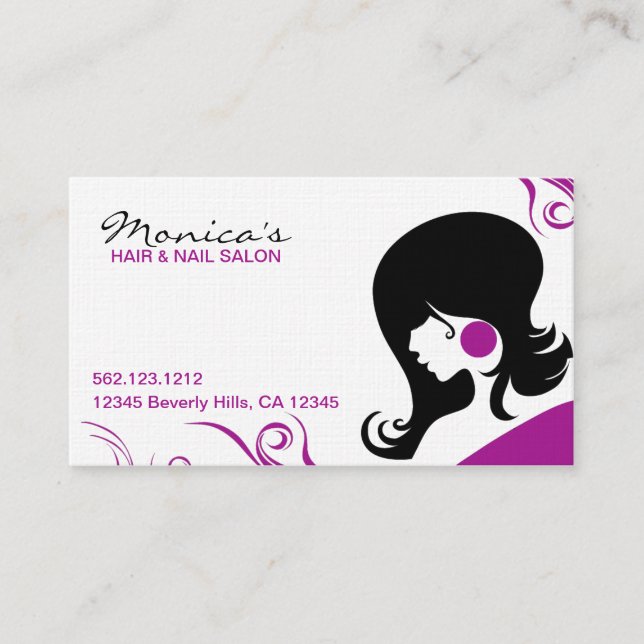 Elegant Hair Salon w/ Appointment Date (Front)