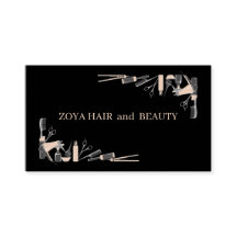 elegant hairstylist Business Card