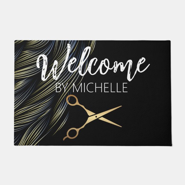 Elegant   Hairstylist Salon Name      Doormat (Front)