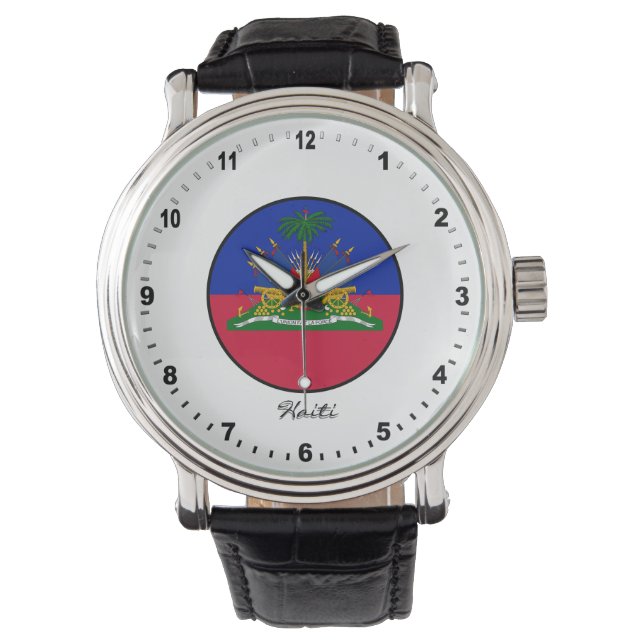 Elegant Haiti Watch & Haitian Flag  (Front)