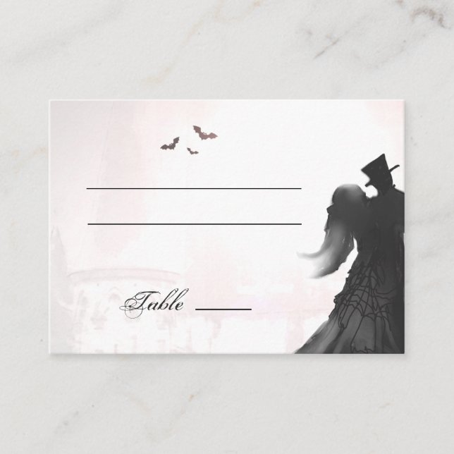 Elégant Halloween amateurs Silhouette Cartes de Pl (Devant)