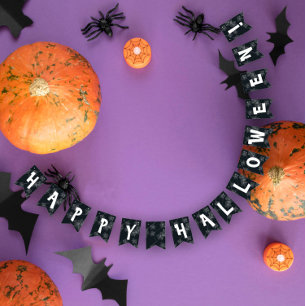 Elegant Halloween Bunting Flags