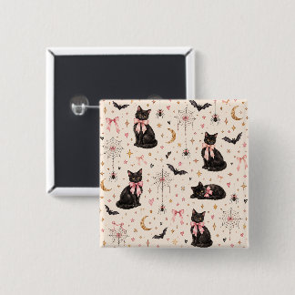 Elegant Halloween Chic Spooky Season 2 Inch Square Button