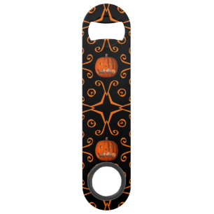 Elegant Halloween jack o lantern pattern Bar Key