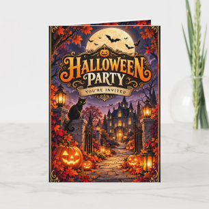 Elegant Halloween Party Invitation Spooky Haunte