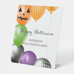 Elegant Halloween Party Pedestal Sign