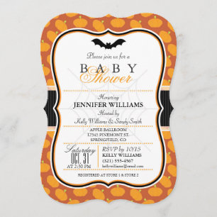 Élégant Halloween thème Baby shower Invitation