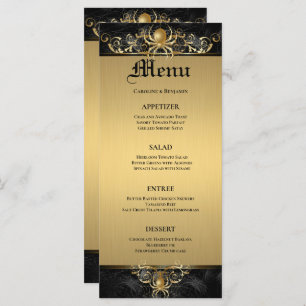 Elegant Halloween Wedding Menu