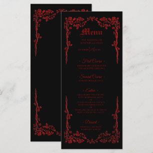 Elegant Halloween Wedding Menu