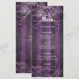 Elegant Halloween Wedding Menu