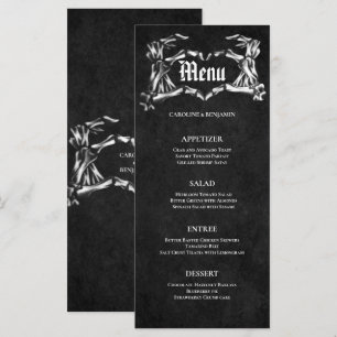 Elegant Halloween Wedding Menu