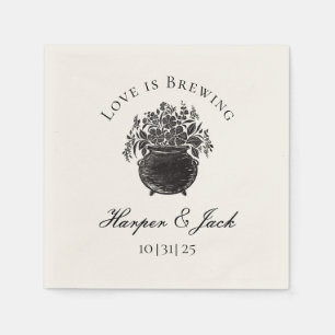 Elegant Halloween Wedding Personalized Napkins