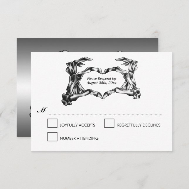 Elegant Halloween Wedding RSVP Card (Front/Back)