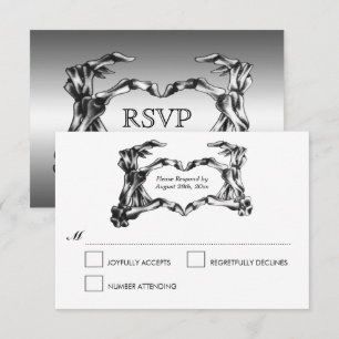Elegant Halloween Wedding RSVP Card