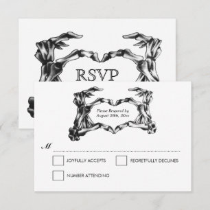 Elegant Halloween Wedding RSVP Card
