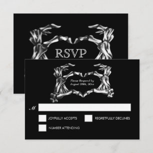 Elegant Halloween Wedding RSVP Card