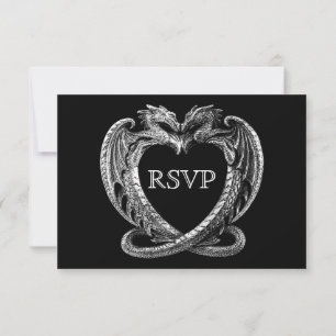 Elegant Halloween Wedding RSVP Card