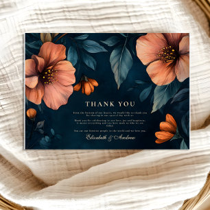 Elegant Halloween Wedding Thank You Card
