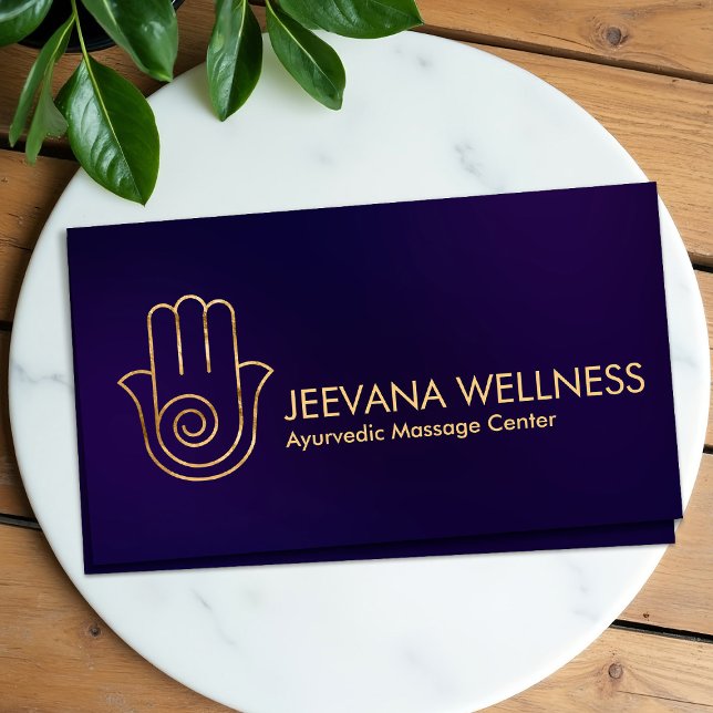 Elegant Hamsa Hand Energy Spiral  Business Card (Creator Uploaded)