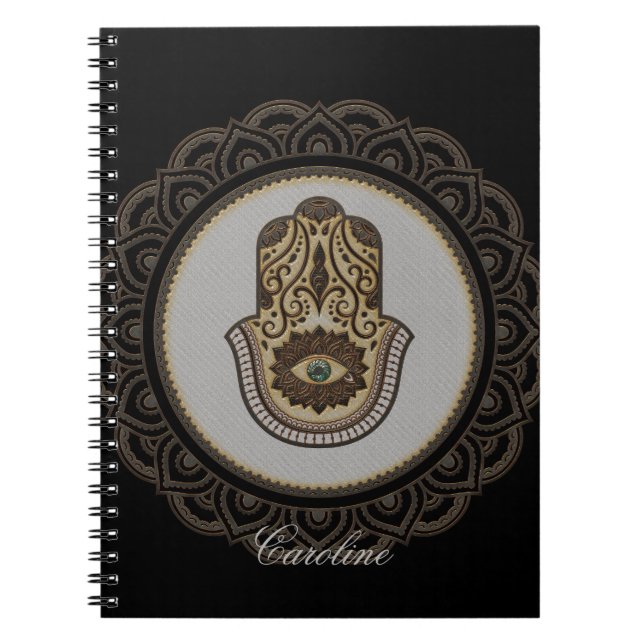 Elegant hamsa hand notebook (Front)