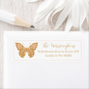 Elegant Hand Drawn Botanical Butterfly