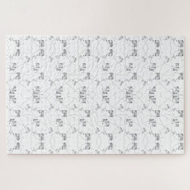 Elegant Hand-Drawn Botanical Jigsaw Jigsaw Puzzle (Horizontal)