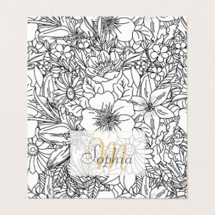 Elegant Hand drawn floral doodles design Business Card