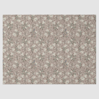 Elegant Hand-Drawn Floral Lily Neutral Brown Tissue Paper