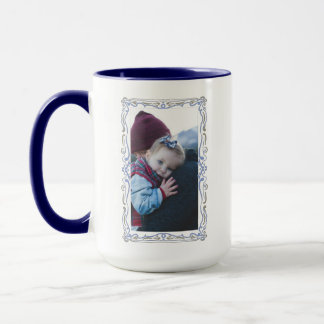 Elegant Hand Drawn Frame Custom Image Mug