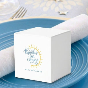 Elegant Hand-Lettered Baby Boy Shower Favor Box