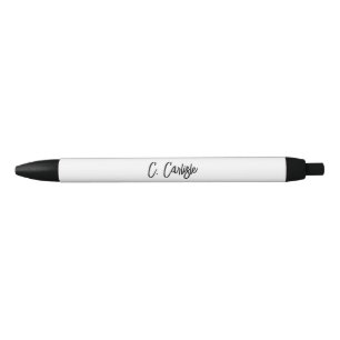 Elegant Hand-Lettered Modern Script Personalized Black Ink Pen