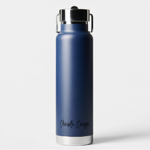 Elegant Hand Lettered Script Personalized Water Bottle