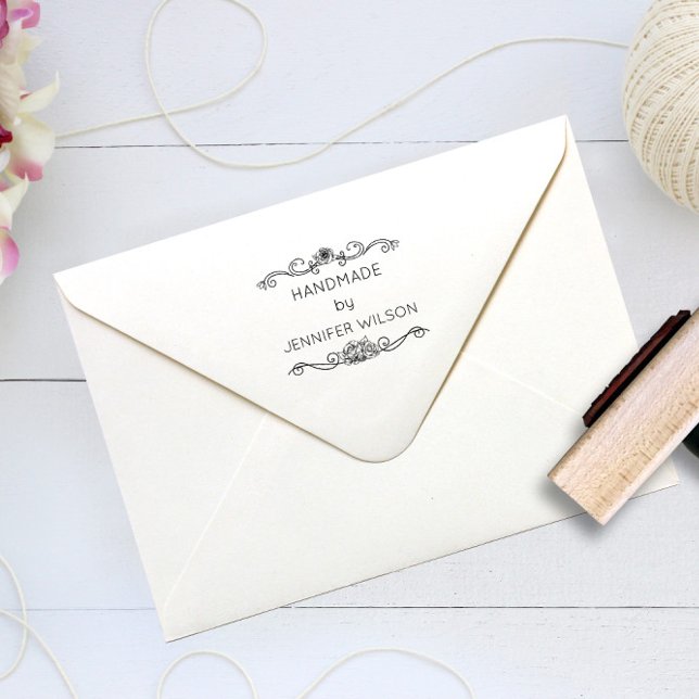 Elegant Hand Made Personalized Wood Art Stamp (Creator Uploaded)