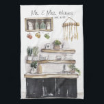 Elegant Hand Painted Kitchen Tea Towel<br><div class="desc">Commemorative tea towels are ideal for creating keepsakes or celebrating special events. Add your custom wording to this design by using the "Edit this design template" boxes on the right hand side of the item, or click the blue "Customize it" button to arrange the text, change the fonts and colours...</div>