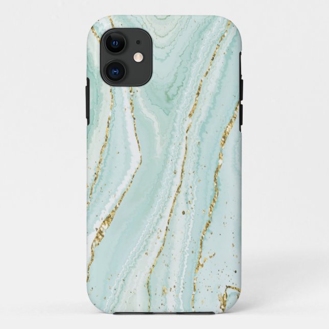 elegant hand painted liquid marble design with gli Case-Mate iPhone case (Back)