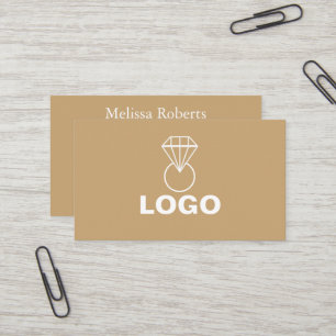 Elegant Handmade Jewellery or Jewellery Designer Business Card