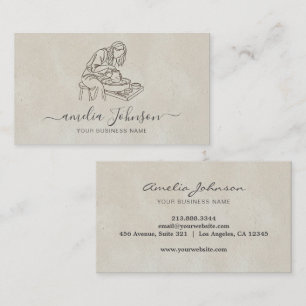Elegant Handmade Sculptor & Pottery Ceramic Artist Business Card