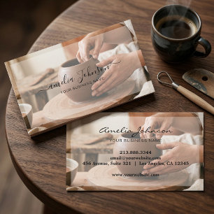 Elegant Handmade Sculptor & Pottery Ceramic Artist Business Card
