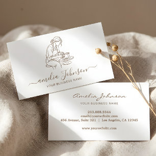 Elegant Handmade Sculptor & Pottery Ceramic Artist Business Card
