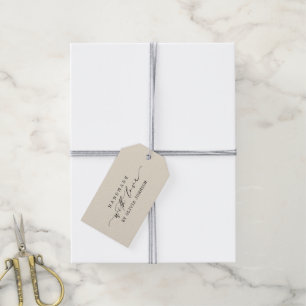 Elegant Handmade with Love Script Personalized Gift Tags