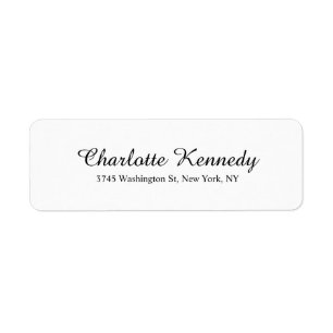 Elegant Handwrite Script Plain Black White Legible