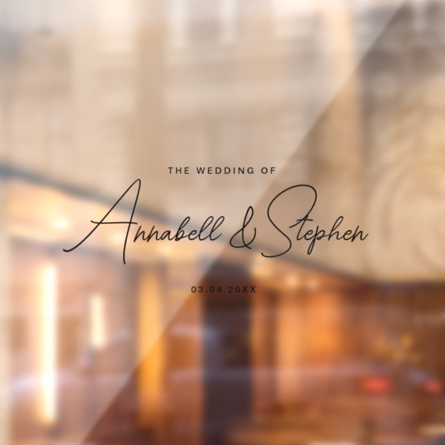 Elegant, Handwriting Font, Wedding Window Cling (Sheet 2)