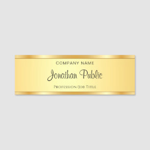 Elegant Handwriting Script Text Modern Template Name Tag