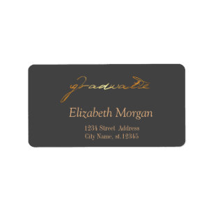 Elegant Handwritten Graduate Label