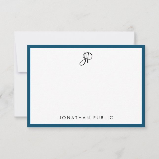 Elegant Handwritten Monogram Initial Template (Front)