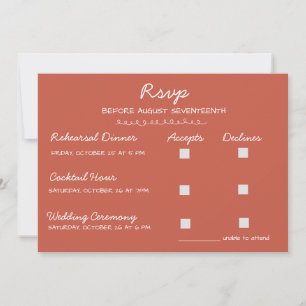 Elegant Handwritten Multi-Event Wedding RSVP Invitation