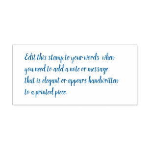 Elegant handwritten note or message self-inking stamp