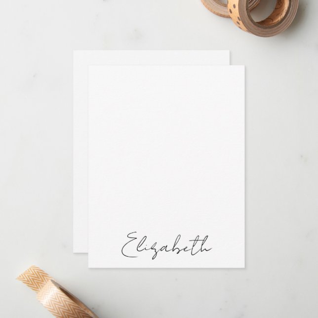 Elegant Handwritten Personalized Script Name Card (Front/Back In Situ)